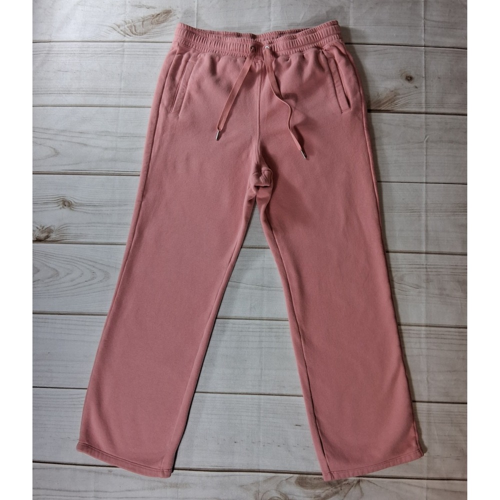 Calvin Klein Performance Womens Fleece Sweatpants Large L Pink Drawstring Pants